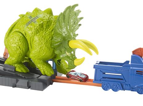 Hot Wheels City Playset Attacco del Triceratopo con Lanciatore e Macchinina - 3