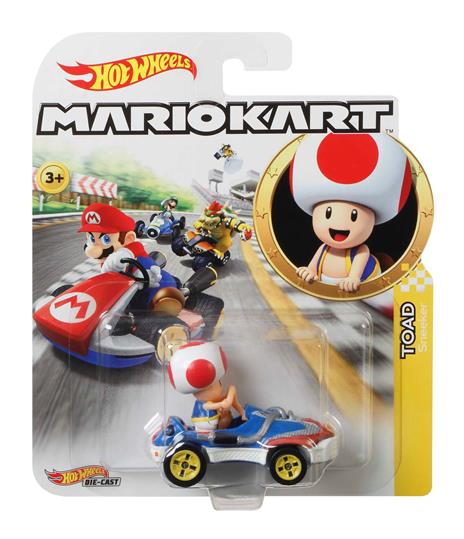 Hot Wheels - Mario Kart Toad, Sneek, in collaborazione con Mario Kart, un assortimento di riproduzioni in scala 1:64 - 5