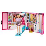 Barbie- L'armadio dei sogni con Bambola Bionda e più di 25 Pezzi