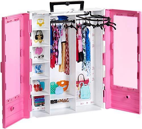 Barbie Armadio Fashionistas Rosa con Accessori Bambola non Inclusa Giocattolo per Bambini 3+ anni GBK11