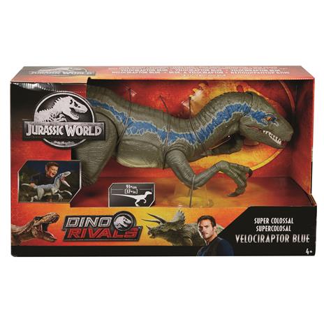 Jurassic World - Dino Rivals Velociraptor Blu Figurina Articolata Dinosauro, 37 cm - 5