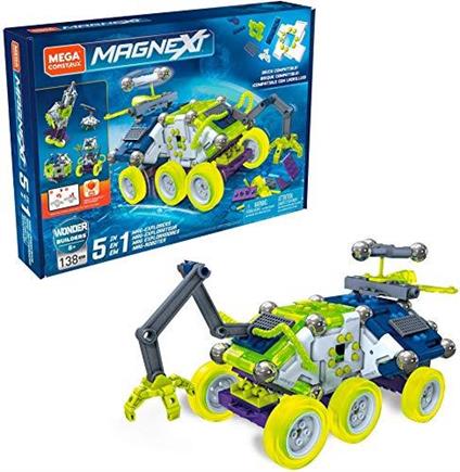 MEGA Construx Magnext, Mag Explorer 5 in 1, Costruzione Magnetica con 71 Pezzi, Giocattolo per Bambini 6+ Anni, GFF26