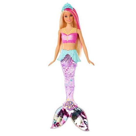 Barbie Dreamtopia Bambola Sirena Bionda con Coda Che Si Muove e Luci - 2
