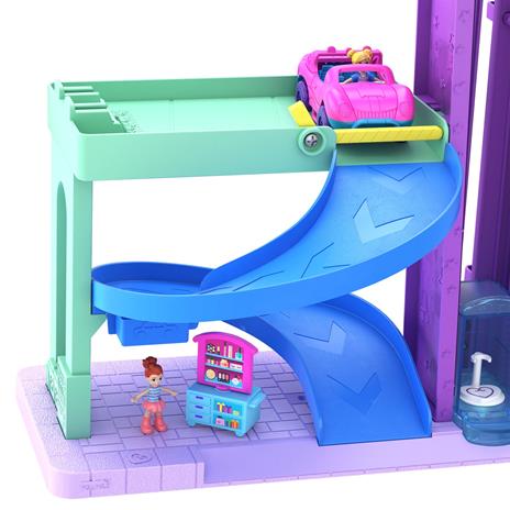 Polly Pocket Mega Mall. Playset Centro Commericale con Due Bambole. Ascensore e Accessori - 7