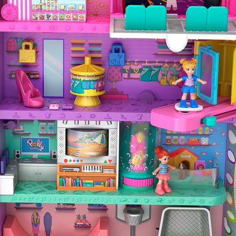 Polly Pocket Mega Mall. Playset Centro Commericale con Due Bambole. Ascensore e Accessori - 3