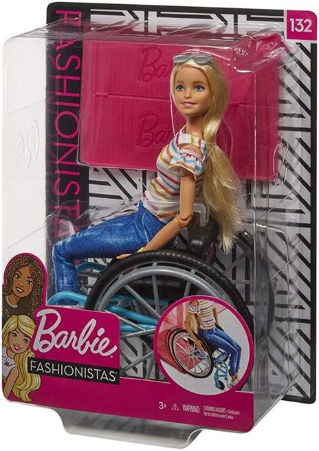 Barbie Fashionistas Bambola Bionda con Sedia a Rotelle, Giocattolo per Bambini 3+ Anni. Mattel (GGL22) - 3