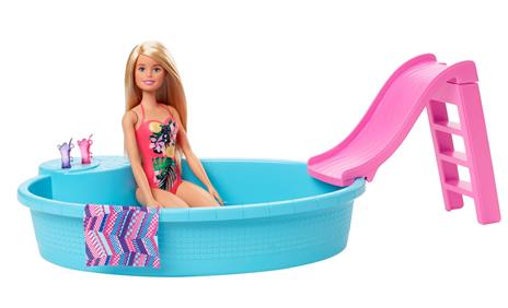 Barbie- Playset Bambola con Piscina e Accessori - 3