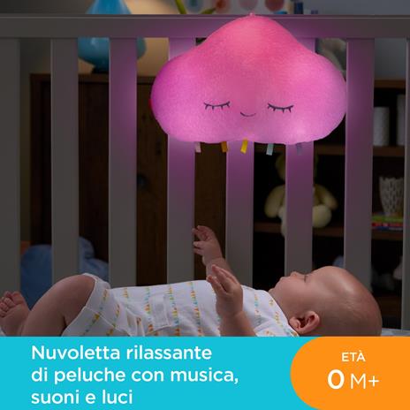 Fisher-Price Soffice Nuvoletta Coccola e Brilla, Gioco da Culla con Luci e Suoni, per Neonati 0+ Mesi. Mattel (GJD44) - 3