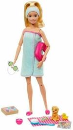Barbie Wellness Playset Spa con Bambola e Accessori, Giocattolo per Bambini 3+ Anni. Mattel (GJG55)
