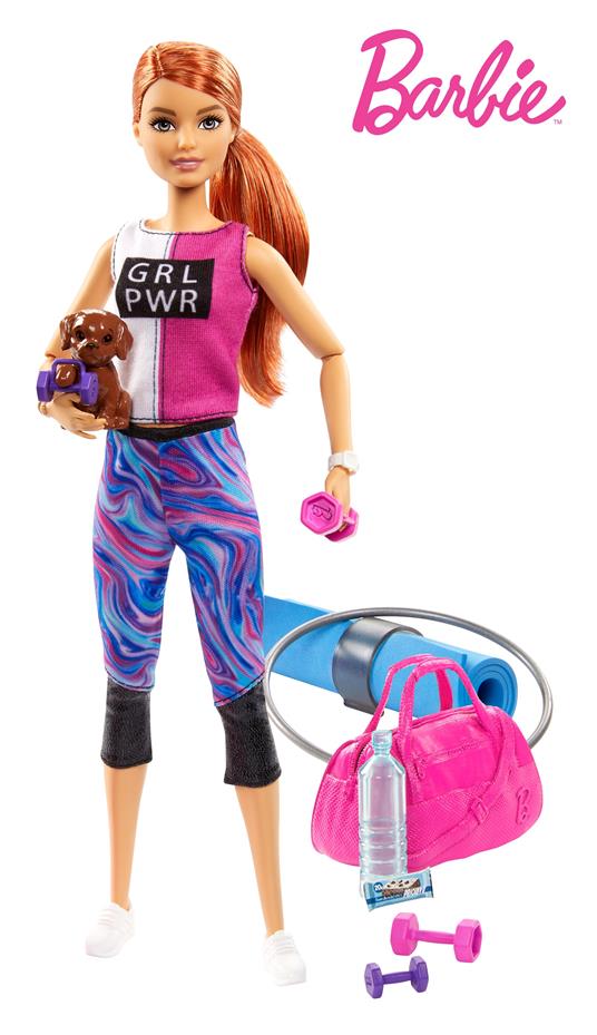 Barbie Wellness Playset Sport con Bambola e Accessori, Giocattolo per  Bambini 3+ Anni. Mattel (GJG57)