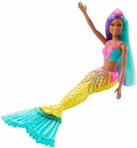 Barbie Dreamtopia Bambola Sirena con Capelli Turchese e Viola Giocattolo per Bambini 3+ Anni, GJK10 - 3