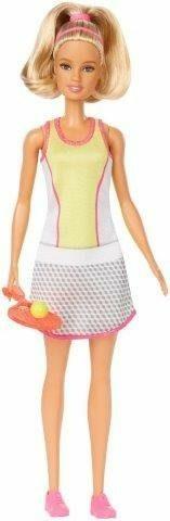 Barbie Bambola Tennista con Racchetta e Pallina, Giocattolo per Bambini 3+ Anni. Mattel (GJL65)