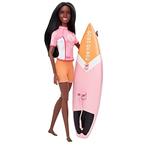 Barbie Carriere Giochi Olimpici Tokyo 2020, Bambola Surfista con Accessori Giocattolo per Bambini 3+ Anni, GJL76