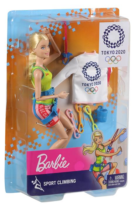 Barbie Carriere Giochi Olimpici Tokyo 2020, Bambola Arrampicatrice con Accessori Giocattolo per Bambini 3+ Anni, GJL75 - 2