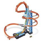 ?Hot Wheels Sky Crash Tower Pista Alta 60cm con Booster Motorizzato e Macchinina. Mattel (GJM76)