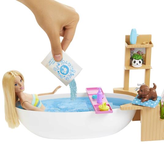 Barbie Vasca da Bagno Playset con Bambola Bionda e Accessori, Giocattolo per  Bambini 3+ Anni. Mattel (GJN32) - Barbie - Barbie casa e accessori -  Bambole Fashion - Giocattoli