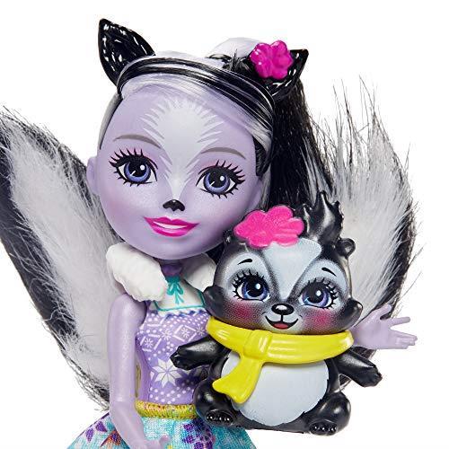Enchantimals- Postazione Vanity con Bambola di Sage la Puzzola Cucciolo Caper e Accessori di Bellezza Giocattolo per Bambini 3+Anni GJX34 - 3