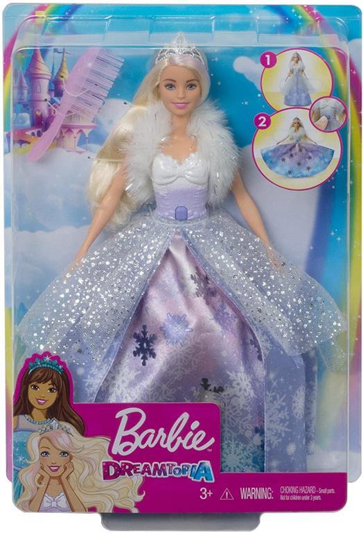 Barbie Dreamtopia, Principessa Magia d'Inverno, Bambola per Bambini 3+ Anni. Mattel (GKH26)
