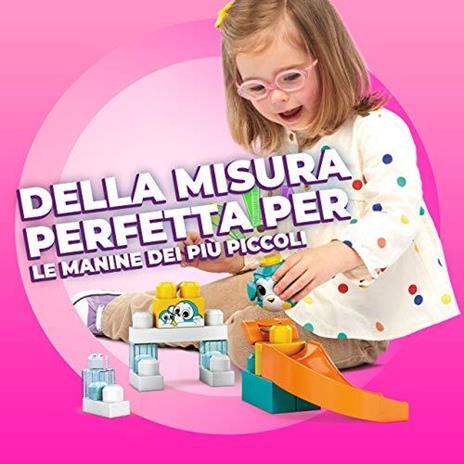 Mega Bloks First Builders, Bubù Cuccioli con Lanciatore Tema Ghiaccio, 12 Blocchi da Costruzione, Giocattolo per Bambini 1+ Anni,GKX67 - 3