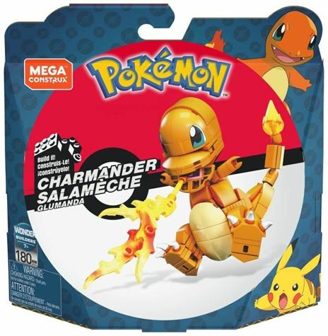Mega Construx Pokémon Personaggio Charmander Assemblabile Giocattolo per Bambini 1+ Anni, GKY96