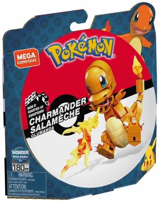 Mega Construx Pokémon Personaggio Charmander Assemblabile Giocattolo per Bambini 1+ Anni, GKY96 - 2