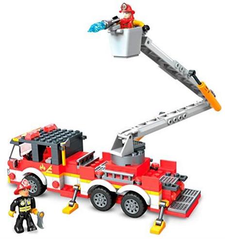 Mega Construx Camion dei Pompieri con 262 Pezzi, 2 Micro Personaggi e Accessori, Costruzioni per Bambini 5+ Anni, GLK54 - 4
