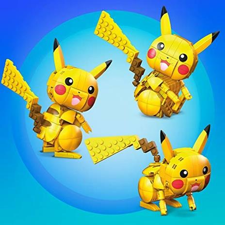 Mega Construx Pokemon Pikachu da Costruire, 10 cm Giocattolo per Bambini 6+Anni, GMD31 - 8