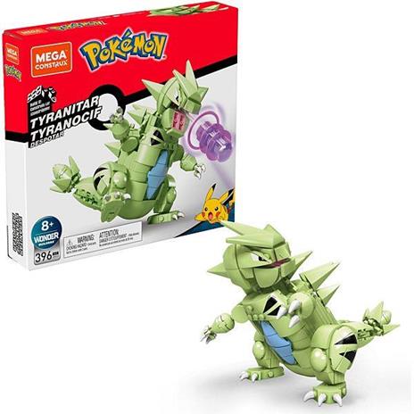 Mega Construx Pokemon Tyranitar da Costruire e Mettere in Posa, Alto più di 15 cm Giocattolo per Bambini 6+ Anni, GMD32