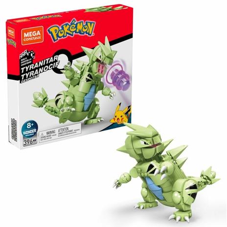 Mega Construx Pokemon Tyranitar da Costruire e Mettere in Posa, Alto più di 15 cm Giocattolo per Bambini 6+ Anni, GMD32 - 7