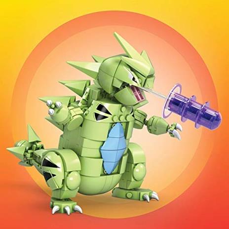 Mega Construx Pokemon Tyranitar da Costruire e Mettere in Posa, Alto più di 15 cm Giocattolo per Bambini 6+ Anni, GMD32 - 8