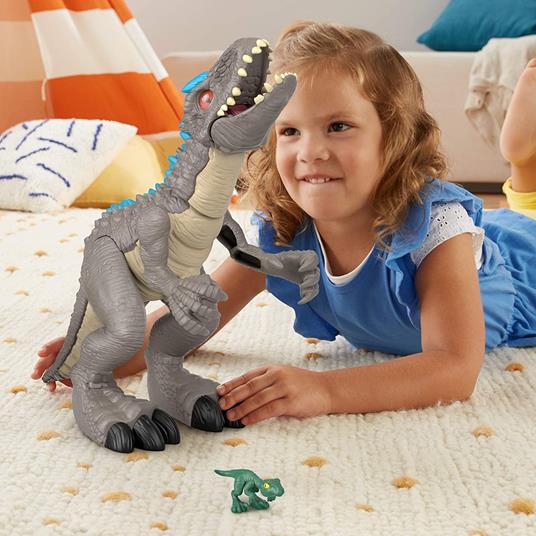 Imaginext - Jurassic World Dinosauro Ferocissimo Indominus Rex, per bambini 3+ anni - 4