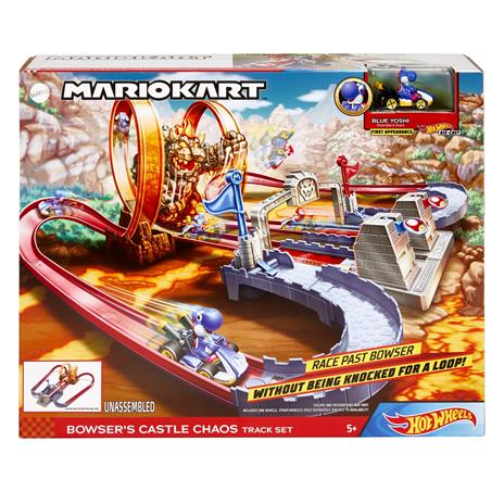 Hot Wheels Pista Castello di Bowser Mario Kart, si collega ad altri set, Giocattolo per bambini 3+ anni. Mattel (GNM22) - 10