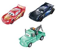 Disney Cars- Saetta McQueen Mater e Bobby Swift Cambia Colore Confezione da 3 Giocattolo per Bambini 3+Anni GPB03