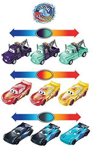 Disney Cars- Saetta McQueen Mater e Bobby Swift Cambia Colore Confezione da 3 Giocattolo per Bambini 3+Anni GPB03 - 3