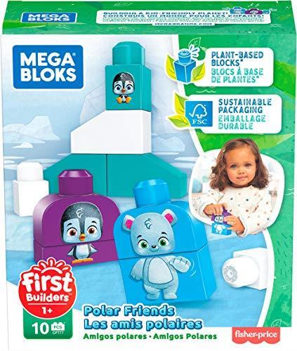 Mega Bloks First Builders, Amici del Polo Bio, Contiene 10 Blocchi da Costruzione, Eco Sostenibili, Giocattolo per Bambini 1+ Anni, GPT77 - 5