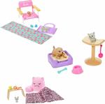 Barbie - Accessori ?Confezione con 6 pezzi, compreso un cucciolo; Assortimento Casuale; 3+ anni