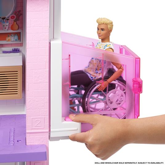 Barbie - ?Casa dei Sogni a 3 piani ed oltre 75 accessori inclusi; per bambini 3+ anni - 5