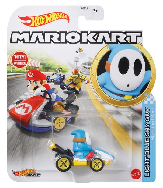 Hot Wheels. Mario Kart Personaggio Shy Gui, veicolo in scala 1:64, per Bambini 3+ Anni - 3