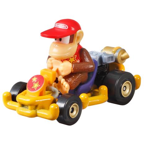 Hot Wheels - Mario Kart Personaggio Diddy Kong Pipe Frame,  veicolo in scala 1:64, per Bambini 3+ Anni - 2