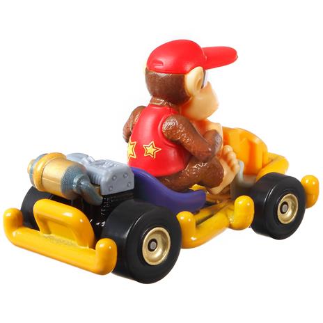 Hot Wheels - Mario Kart Personaggio Diddy Kong Pipe Frame,  veicolo in scala 1:64, per Bambini 3+ Anni - 3