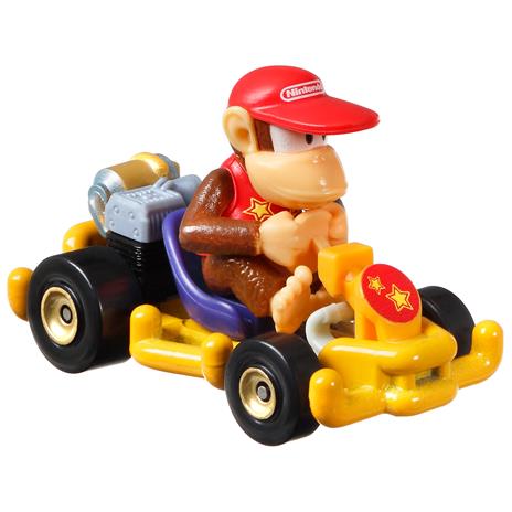 Hot Wheels - Mario Kart Personaggio Diddy Kong Pipe Frame,  veicolo in scala 1:64, per Bambini 3+ Anni - 4