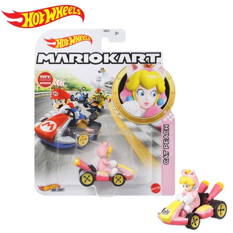 Hot Wheels. Mario Kart Personaggio Principessa Peach, veicolo in scala 1:64, per Bambini 3+ Anni - 2