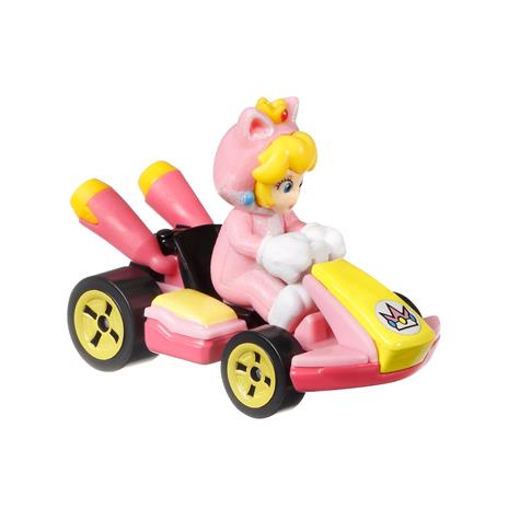 Hot Wheels. Mario Kart Personaggio Principessa Peach, veicolo in scala 1:64, per Bambini 3+ Anni - 5