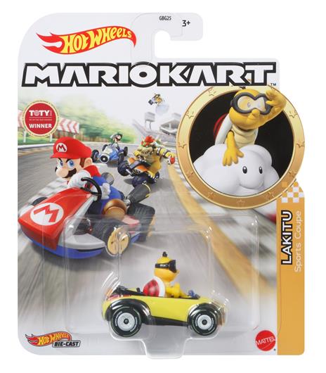 Hot Wheels. Mario Kart Personaggio Lakitu, veicolo in scala 1:64, per Bambini 3+ Anni - 3