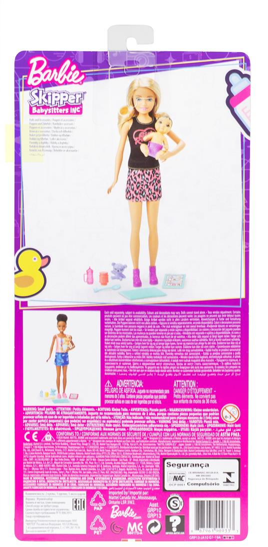 Barbie Skipper Babysitters bambola bionda, bebè e accessori, Giocattolo per bambini da 3+ anni. Mattel (GRP13) - 2