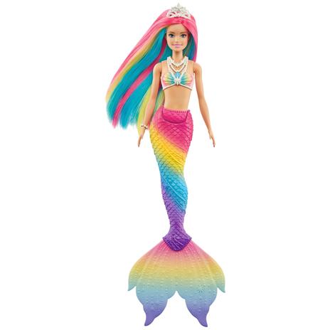 Barbie Bambola Sirena Cambia Colore con Capelli Arcobaleno,Giocattolo per Bambini 3+Anni - 7