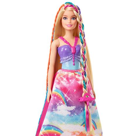 Barbie Dreamtopia Principessa Chioma da Favola, bambola con extension arcobaleno e accessori. Mattel (GTG00) - 2