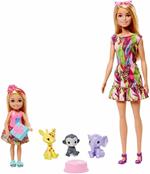 ​Barbie Playset il Compleanno Perduto con Bambole Barbie e Chelsea, 3 Animaletti e Accessori, Giocattolo per Bambini 3+Anni,GTM82