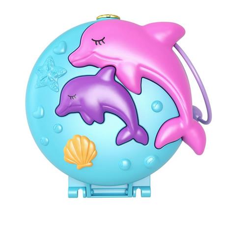 Polly Pocket - Cofanetto Spiaggia dei Delfini e Mare con Micro Bambola Polly, Sirena e Accessori - 7
