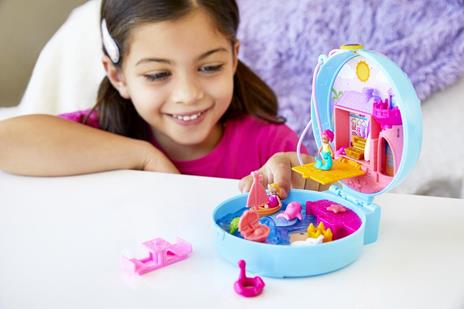 Polly Pocket - Cofanetto Spiaggia dei Delfini e Mare con Micro Bambola Polly, Sirena e Accessori - 13